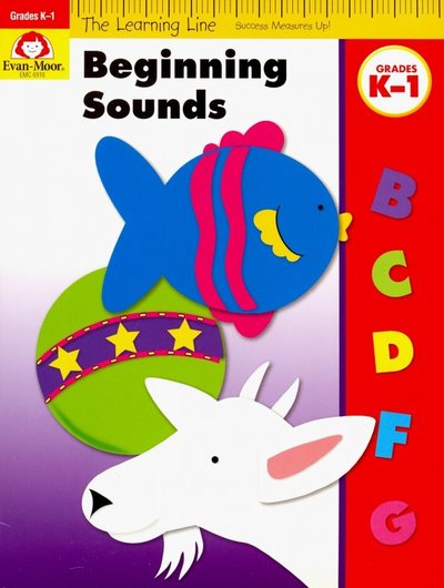 Книга: Evan-Moor The Learning Line Workbook. Beginning Sounds, Grades K-1 978-1-59673-180-6