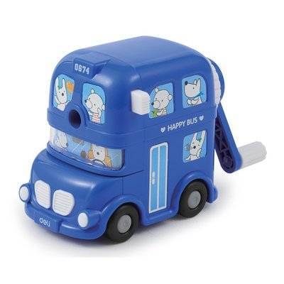 DELI Точилка для карандашей DELI BUS механическая, ассорти [e0674] 12 шт./кор. E0674