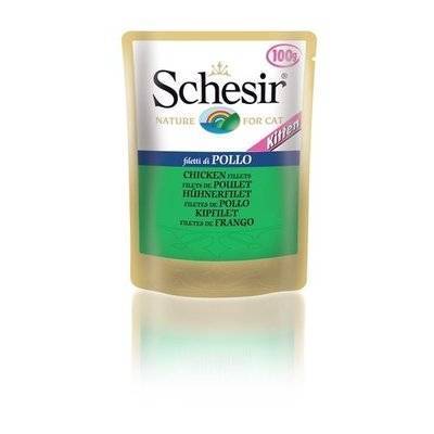 SCHESIR Корм для котят SCHESIR филе цыпленка конс.100г 