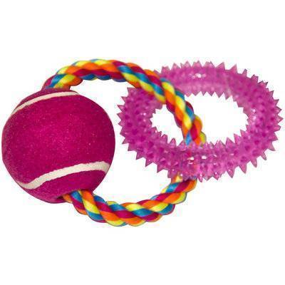 CHOMPER Игрушка для собак CHOMPER Мяч с кольцом на канате 