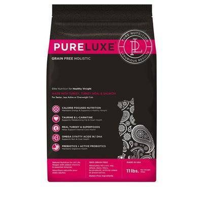PureLuxe Pureluxe, Элитное Питание для нормализации веса кошек с индейкой и лососем 1,5 кг 1606