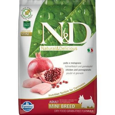 Farmina Farmina, N&D Dog Ккурица с гранатом для взрослых собак мини 7 кг 1056