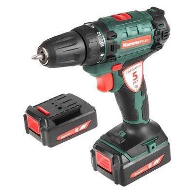 Hammer Дрель-шуруповерт HAMMER Flex ACD120Li, с двумя аккумуляторами [583431] 583431