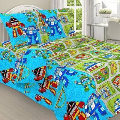 Letto Постельное белье Letto Робот (3 предмета) robot_50 robot_new50