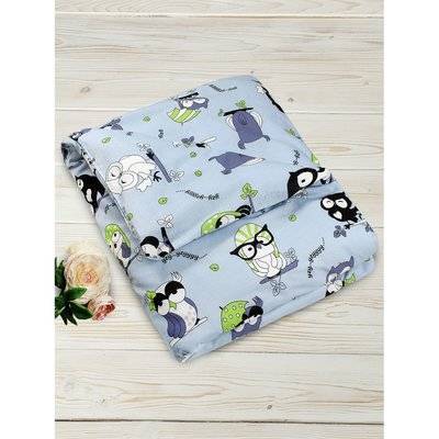 Amarobaby Amarobaby Пододеяльник Совы 147 х 112 см, цвет: голубой AMARO-5201-S1
