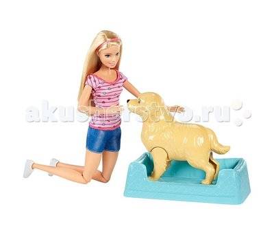 Barbie Barbie Mattel Кукла Барби и собака с новорожденными щенками FDD43