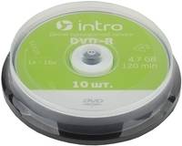 Intro DVD-R диски Intro 16x 4.7GB Cakebox, 10 шт (UL130273A1L) 