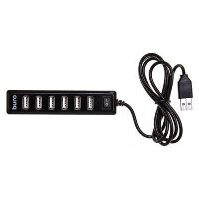 Buro USB-концентратор Buro BU-HUB7-1.0-U2.0, разъемов: 7 