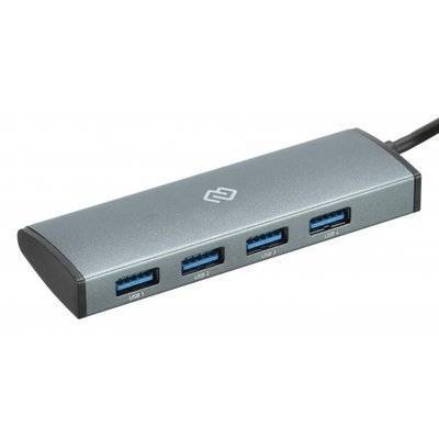 Digma USB-концентратор Digma HUB-4U3.0-UC-G, разъемов: 4 
