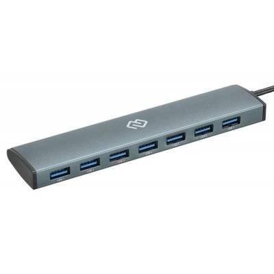 Digma USB-концентратор Digma HUB-7U3.0-UC-G, разъемов: 7 