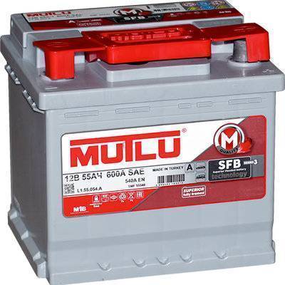 Mutlu Автомобильный аккумулятор Mutlu SMF 55540 55 Ач обратная полярность L1 L1.55.054.A