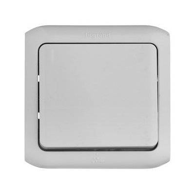 Legrand Выключатель одноклавишный QUTEO серый IP44 Legrand 