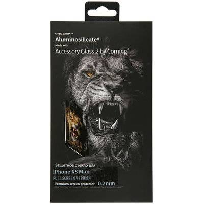 Red Line Защитное стекло для iPhone Red Line Corning для iPhone XS Max FullScreen 0.2 мм черно 