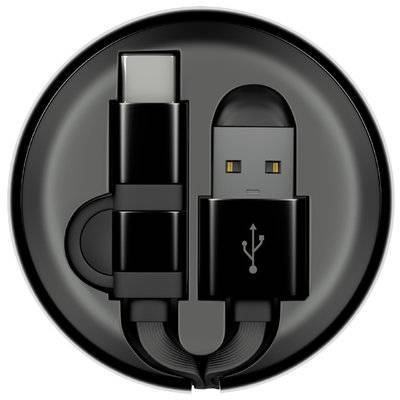 InterStep Кабель USB Type-C InterStep MicroUSB+TypeC USB 0,9м Black/Black 