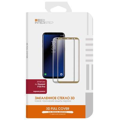 InterStep Защитное стекло InterStep 3D FC д/Huawei P30 Pro, Black Frame 