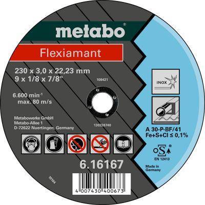 Metabo Круг отрезной METABO 616738000 Flexiamant 125x2.5мм прямой А30Р по нержавеющей стали Flexiamant 616738000 