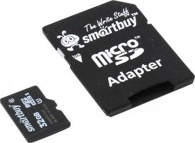 Smart Buy Карта памяти Micro SDHC 32GB Smartbuy Class 10 UHS-I (с адаптером SD) Smart Buy SB32GBSDCL10-01 
