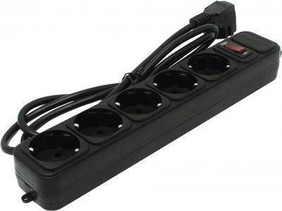 Exegate Сетевой фильтр ExeGate SP-5-1,8B, 5 розеток, 1,8 м, Black SP-5-1.8B 