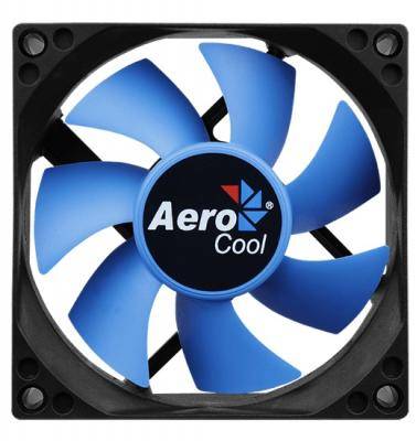 Aerocool Вентилятор Aerocool 80x80mm 3-pin 25dB 90gr LED Ret Motion 8 Blue-3P 