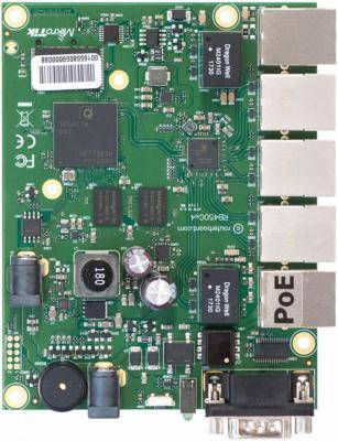 Mikrotik MikroTik Плата для роутеров, 716 МГц (4 ядра), 5х 1G RJ45, microSD, RS232 RB450Gx4 