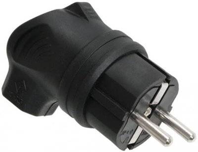 Iek Вилка Iek PKR01-U-016-2-K02 ВБу3-1-0м с боковым вводом ОМЕГА IP44 черная PKR01-U-016-2-K02
