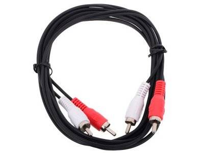 VCOM Telecom Кабель Telecom 2хRCA - 2хRCA (TAV7158), 2 м, черный VCOM Telecom TAV7158-2M 