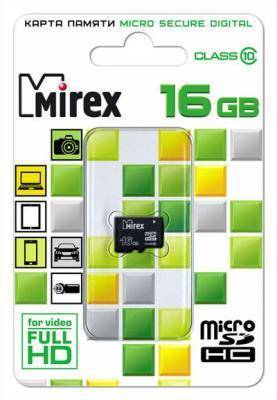 Mirex Карта памяти MIREX Micro SDHC 16GB 13612-MC10SD16 