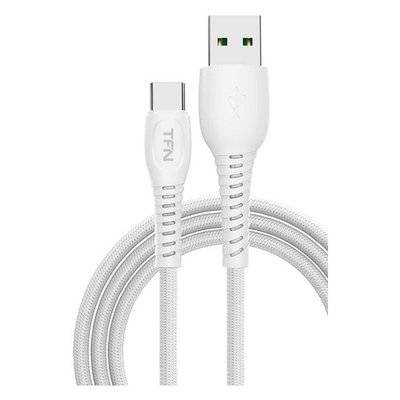 TFN Кабель TFN Forza, USB A (m), USB Type-C (m), 1м, белый [tfn-cusbcusb5a1mwh] TFN-CUSBCUSB5A1MWH