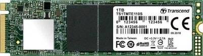 Transcend Внутренний SSD-накопитель 1024Gb Transcend TS1TMTE110S MTE110S M.2 2280 PCI-E 3.0 x4 TS1TMTE110S