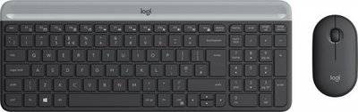 Logitech Комплект клавиатура + мышь Logitech MK470 Slim, графитовый, кириллица+QWERTY MK470