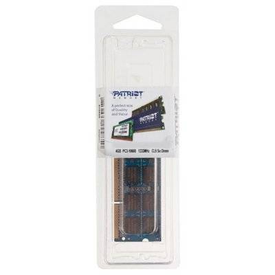 Patriot Оперативная память Patriot 4Gb DDR3 1333MHz PSD34G13332S RTL PC3-10600 SO-DIMM 204-pin