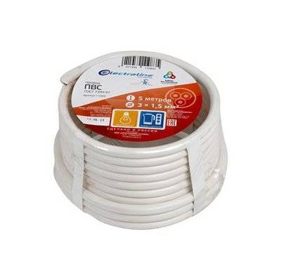 АЛЬФАКАБЕЛЬ Провод ПВС 3x1,5 L 5 м АЛЬФАКАБЕЛЬ 05043 