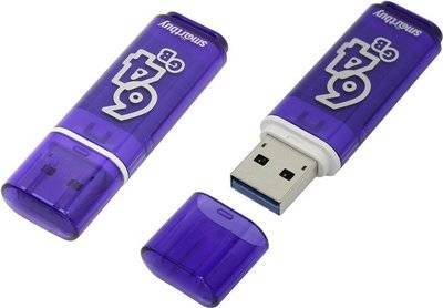 Smartbuy Smartbuy Glossy 64Gb (темно-синий) SB64GBGS-DB 