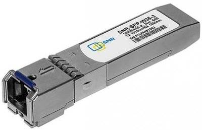 SNR Модуль SFP SNR, 3 км, SC, Tx:1310 нм, Rx:1550 нм, 1 Гбит/с, SM, одинарный, WDM, DDM (SNR-SFP-W35-3) SNR-SFP-W35-3