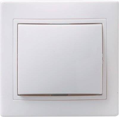 Iek EVK12-K01-10-DM ВСп10-1-0-КБ Выключатель 1кл проход 10А КВАРТА (белый) Упаковка (10 шт.) IEK EVK12-K01-10-DM