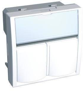 Schneider electric Altira ALB44382 Крышка для 2 модулей (2xKeystone, под рамку, RAL9003) Упаковка (10 шт.) Schneider Electric ALB44382