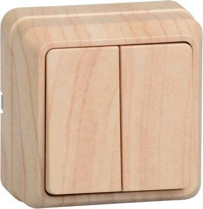 Iek EVO20-K03-10-DC ВС20-2-0-ОС Выключатель 2кл 10А откр.уст. ОКТАВА (сосна) Упаковка (36 шт.) IEK EVO20-K03-10-DC