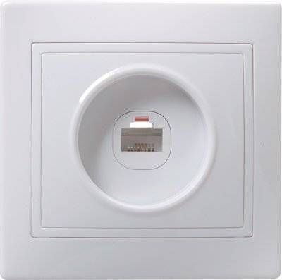 Iek EKK10-K01-DM РК10-КБ Розетка 1местн. комп. КВАРТА (белый) IEK EKK10-K01-DM