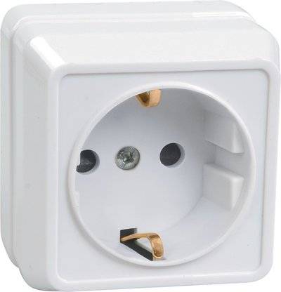 Iek ERO11-K01-16-DC РС20-3-ОБ Розетка 1местн c з-к 16А откр уст ОКТАВА (белый) IEK ERO11-K01-16-DC