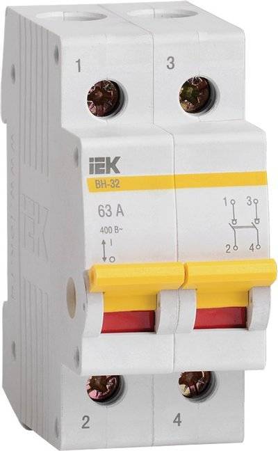 Iek MNV10-2-040 Выключатель нагрузки (мини-рубильник) ВН-32 2Р 40А IEK ВН-32 2п 40А MNV10-2-040