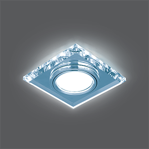 Gauss BL062 Светильник Backlight Gu5.3 LED 4100K 1/40 квадрат, кристалл/хром Gauss BL062