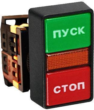 Ekf pbn-as-rec-24 Кнопка AS-22N "Пуск-Стоп" прямоугольная 24В NO+NC PROxima Упаковка (10 шт.) EKF pbn-as-rec-24