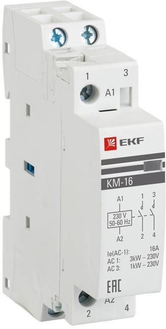 Ekf km-1-20-11 Контактор модульный КМ 20А NО+NC (1 мод.) PROxima EKF km-1-20-11
