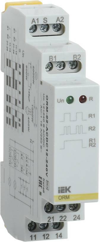 Iek ORM-02-ACDC12-240V Импульсное реле ORM. 2 конт. 12-240 В AC/DC IEK ORM-02-ACDC12-240V