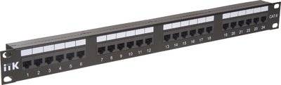 Iek PP24-1UC6U-D05 ITK 1U патч-панель кат.6 UTP, 24 порта (IDC Dual) IEK PP24-1UC6U-D05