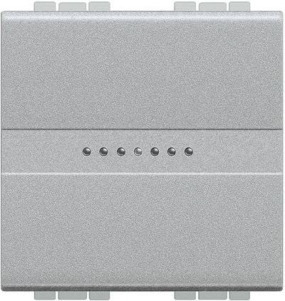 Bticino NT4053M2A LivingLight Переключатель Axial 16 А 250 В~ 2-мод., зажимн. клеммы, алюминий Упаковка (10 шт.) Bticino NT4053M2A