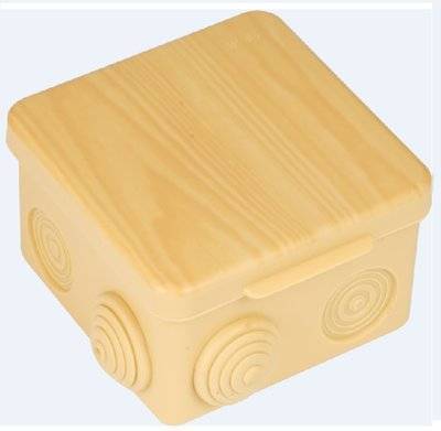 Ekf plc-kmr-030-031-s Коробка распаячная КМР-030-031 с крышкой (83х83х54) 7 мембранных вводов светлое дерево IP54 PROxima Упаковка (10 шт.) EKF КМР-030-031 PROxima plc-kmr-030-031-s