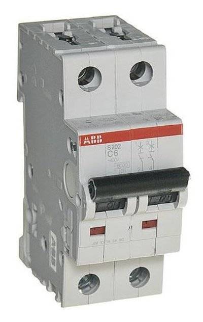 Abb S200 2CDS252001R0064 Автоматический выключатель двухполюсный 6А (6 кА, C) ABB S202 2п, C 6А, 6кА 2CDS252001R0064