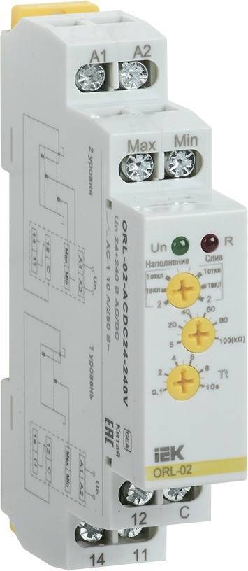 Iek ORL-02-ACDC24-240V Реле наполн/дренаж ORL 24-240 В AC/DC IEK ORL-02-ACDC24-240V
