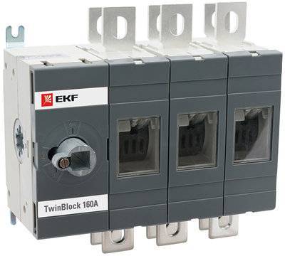 Ekf tb-s-200-3p-rev Рубильник 200A 3P реверсивный без рукоятки управления TwinBlock EKF tb-s-200-3p-rev